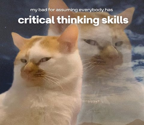 my bad for assuming everybody has critical thinking skills