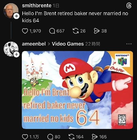 smithbrente Hello Brent retired baker never married no kids 64 26 (7 1,970 657 38 ameenbel Video Games 22 И 164 165