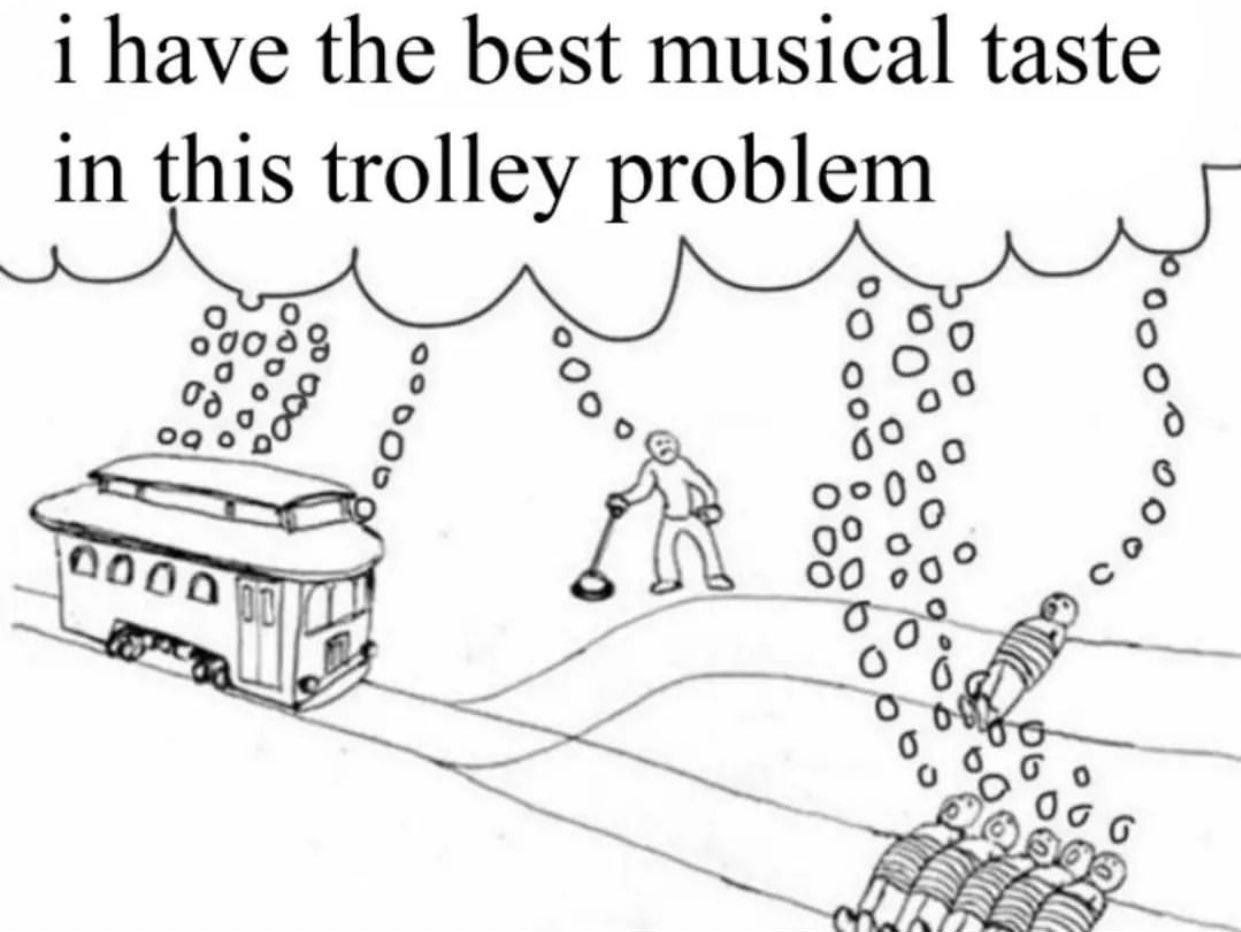1 have the best musical taste in this trolley problem 000.98 0 55 0 0 90 о б с