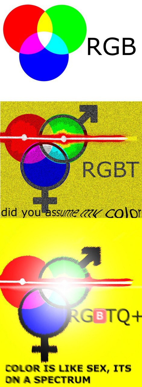 did COLOR IS LIKE SEX, ITS ON A SPECTRUM