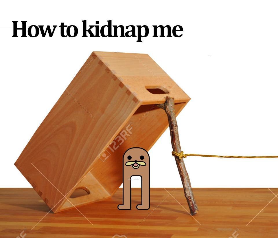 to kidnap me