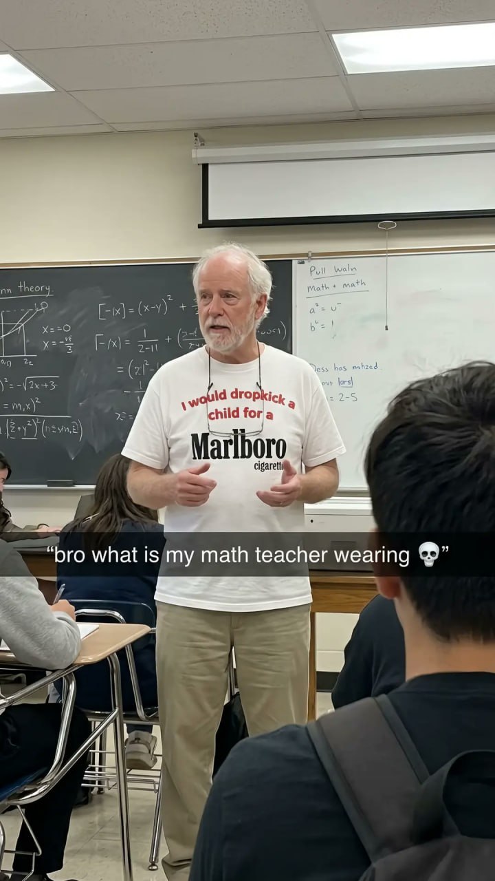 theor dropk child fora “bro what math teacher wearing