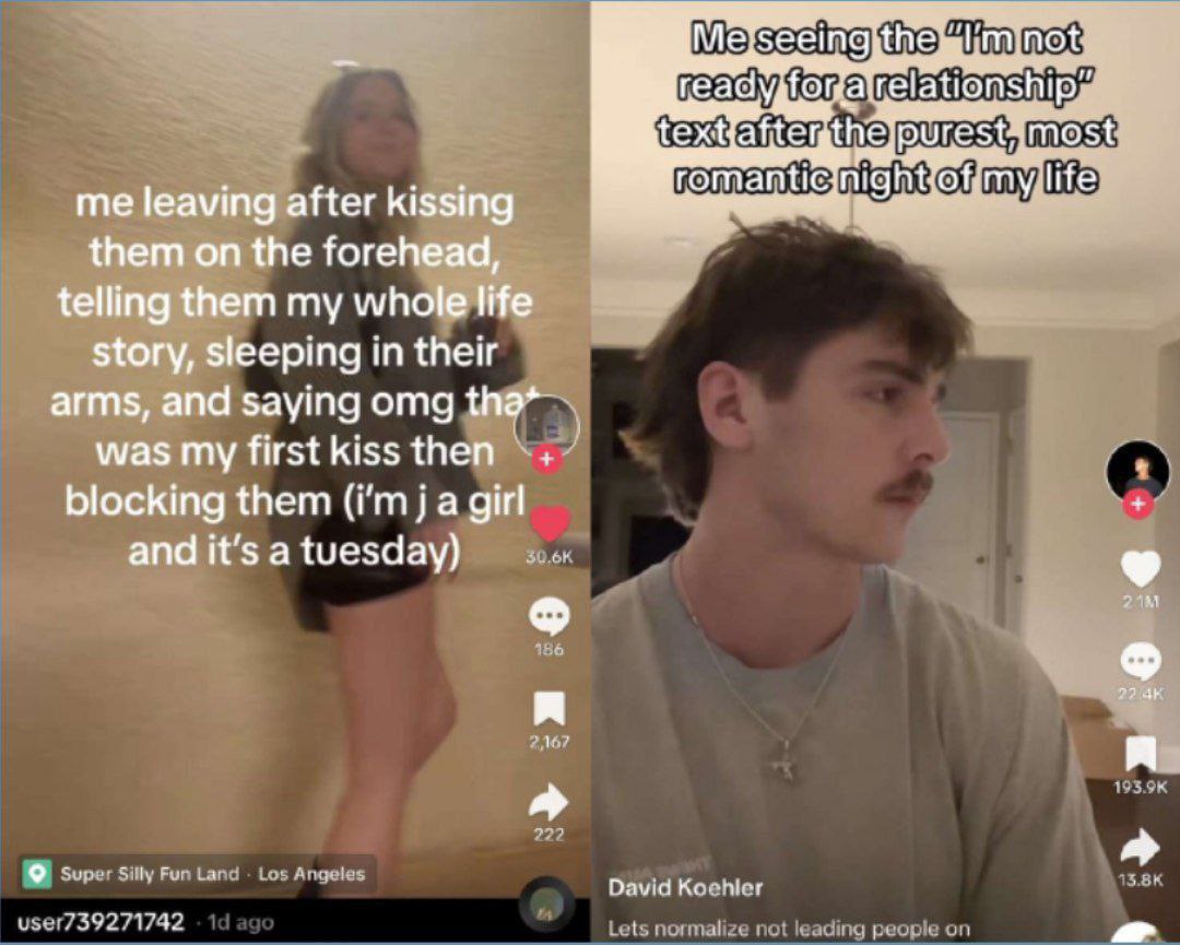 not hip me leaving after kissing them on the forehead, telling them my whole life Story, sleeping in their arms, and saying omg tha* was my first kiss then blocking them a girl and it’s a tuesday) у D