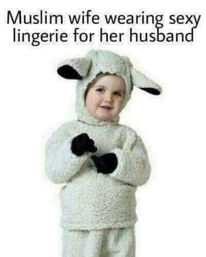 Muslim wife wearin lingerie for her husban