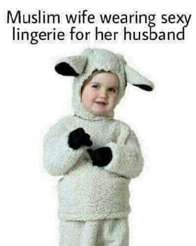 Muslim wife wearin lingerie for her husban