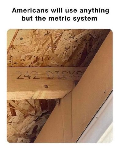 Americans will use anything but the metric system