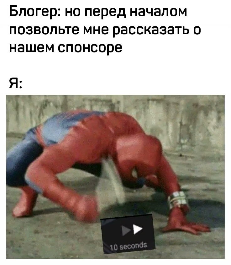 Блогер: но перед началом позвольте мне рассказать о нашем спонсоре Я: