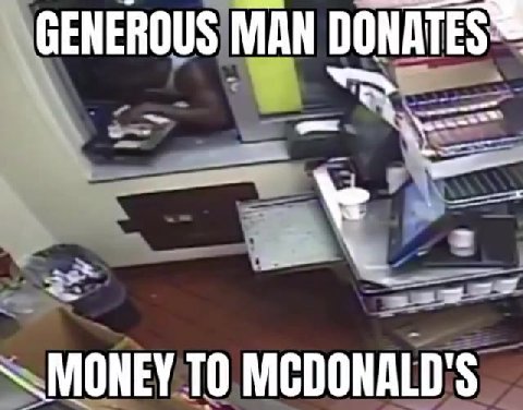 GENEROUS) МАН ООМАТЕЗ SMONEY-TO MCDONALD'S `` МОНЕУ ТО MCDONALD'S —