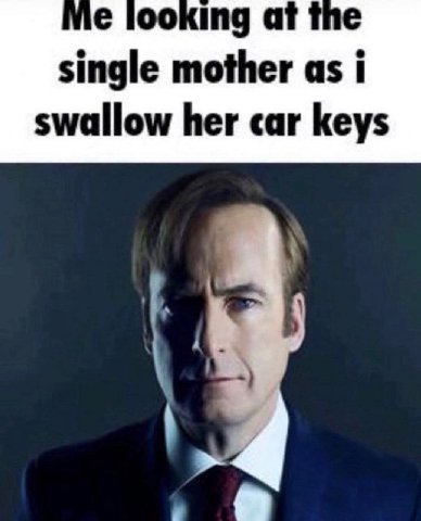looking at the single mother as 1 swallow her car keys