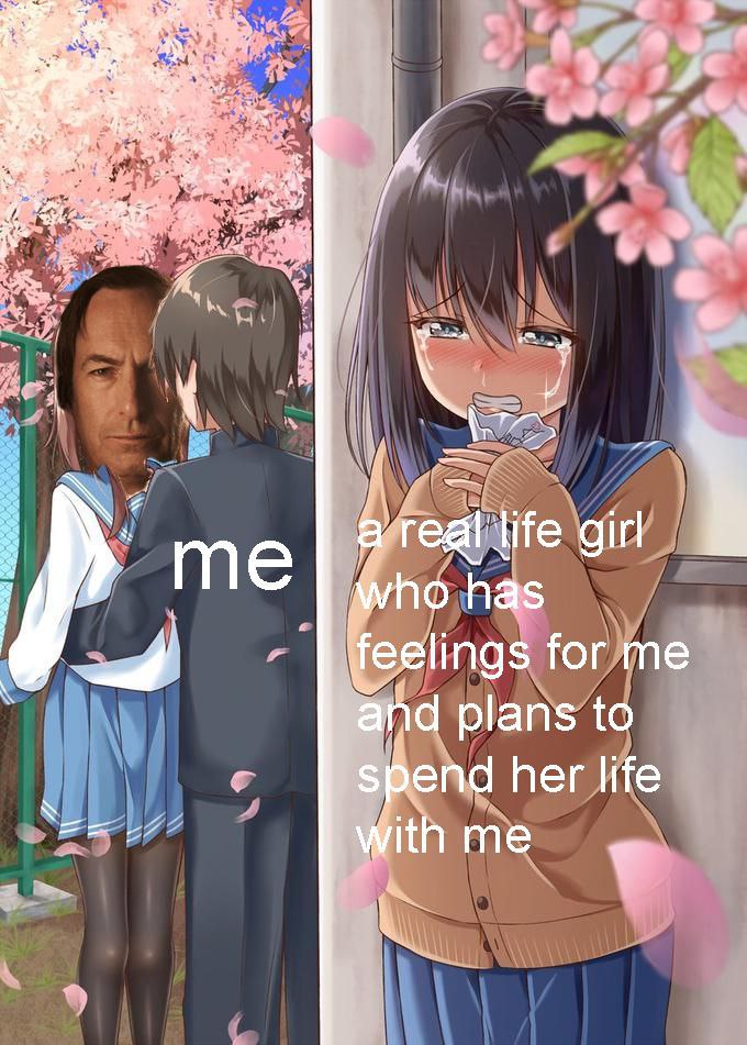 1 hee girl me has feelings for me and plans to spend her life С ith