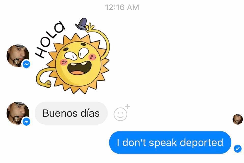 12:16 7. Buenos dias А о don't speak deported