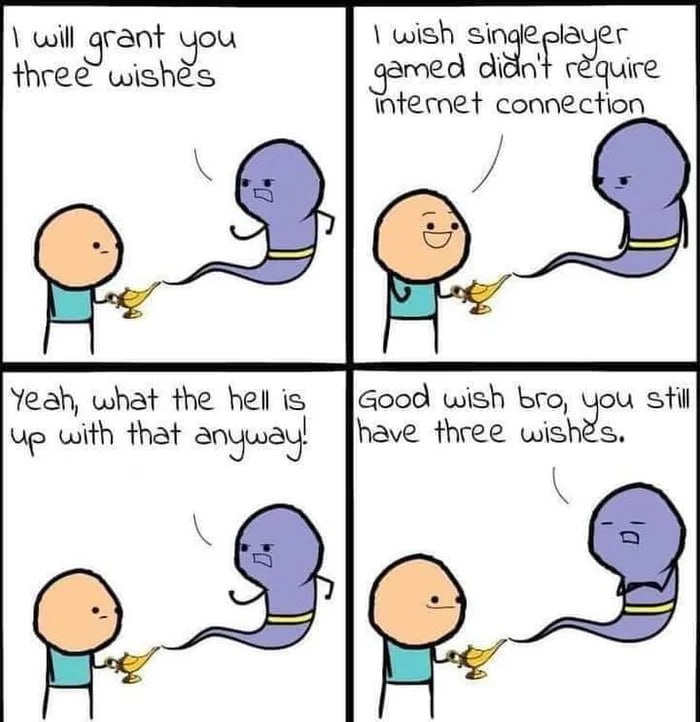 wish sin three wishes arant you elt connection Yeah, what the hell is Good wish bro, Still have three wishés with that