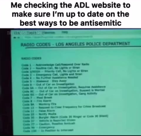 RADIO CODES - LOS ANGELES POLICE DEPARTMENT _