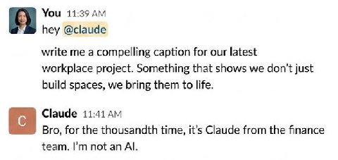 YOu 11:39 hey @claude write me a compelling caption for our latest workplace project. Something that shows we don't just build spaces, we bring them to life. Claude Bro, for the thousandth time, it’s 
