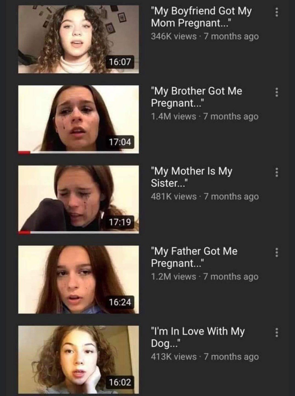"My Boyfriend Got My Mom Pregnant views 7 months ago Brother Got Pregnant views 7 months ago 17:04 "My Mother Is My Sister. views 7 months ago 17:19 Father Got Me Pregnant views 7 months ago In Love W