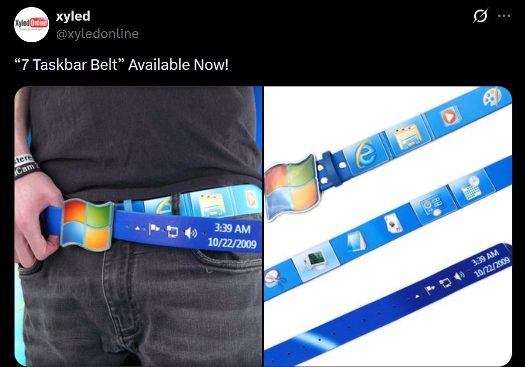 xyled “7 Taskbar Belt” Available Now! 3:39 10/22/2009