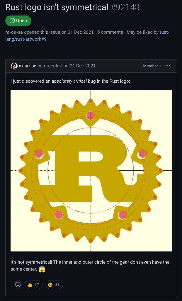 https://github.com/rust-lang/rust/issues/92143