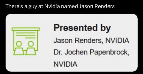 There’s a guy at Nvidia named Jason Renders Presented Jason Renders, NVIDIA Jochen Papenbrock, NVIDIA
