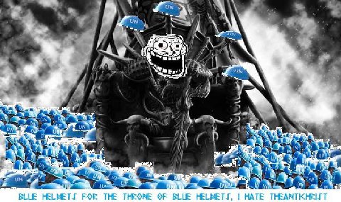 Ber’ i 77 4 ane 1] “BLUE HELMETS FOR THE THRONE OF BLUE HELMETS, НАТЕ ТНЕАМТ
