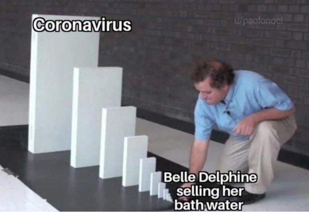 Belle Delphine selling her water