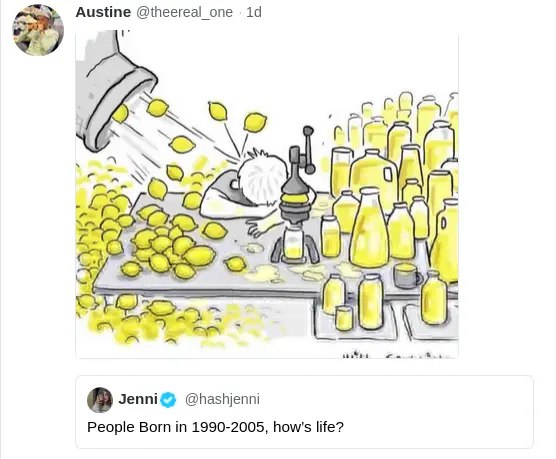Austine @theereal_one 14 ica LSS A @hashjenni People Born in 1990-2005, how's life?