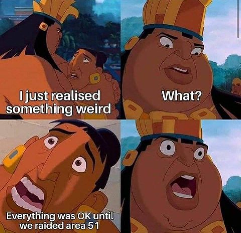 just realised What? something weird Everything was until we raided area 51