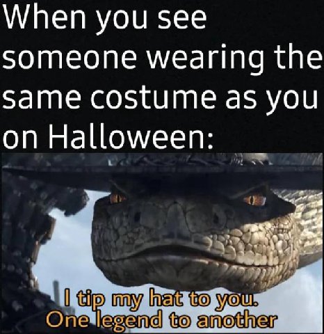 When you see someone wearing the Same costume as you on Halloween tip my пас ‘во you