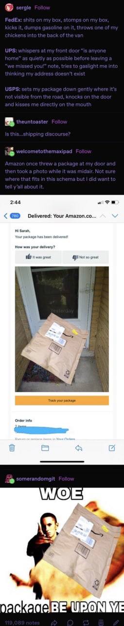 JPS 2:44 a Your Amazon.co... Sarah, у How wee your delivery? was Track your Order into Кай