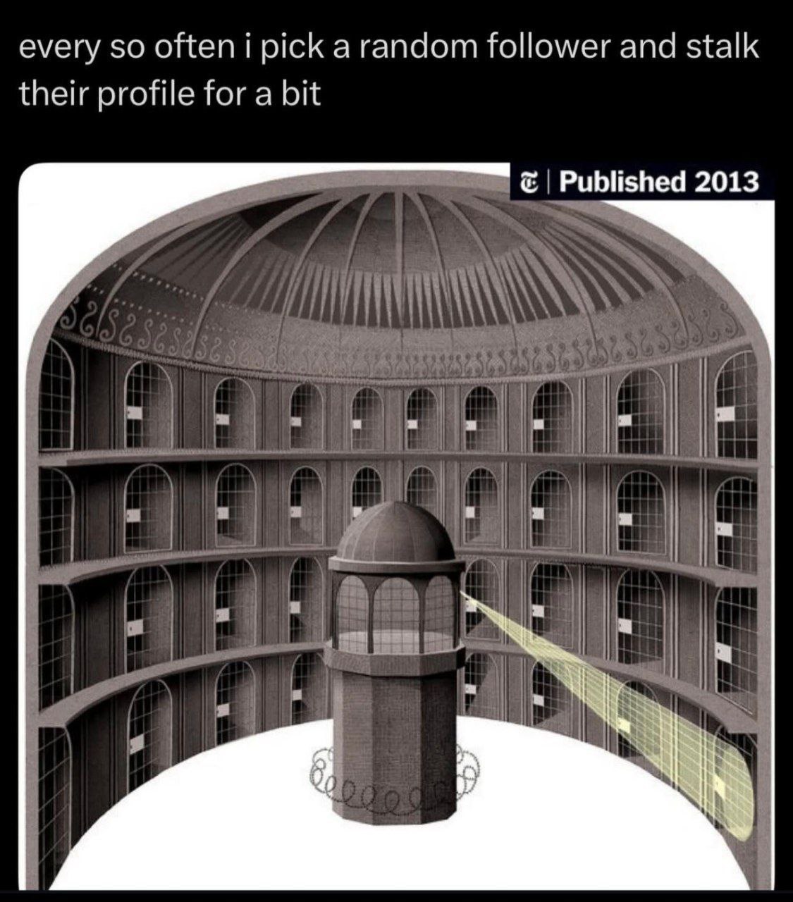 every so pick а random follower and stalk their profile for a bit Published 2013 a я a