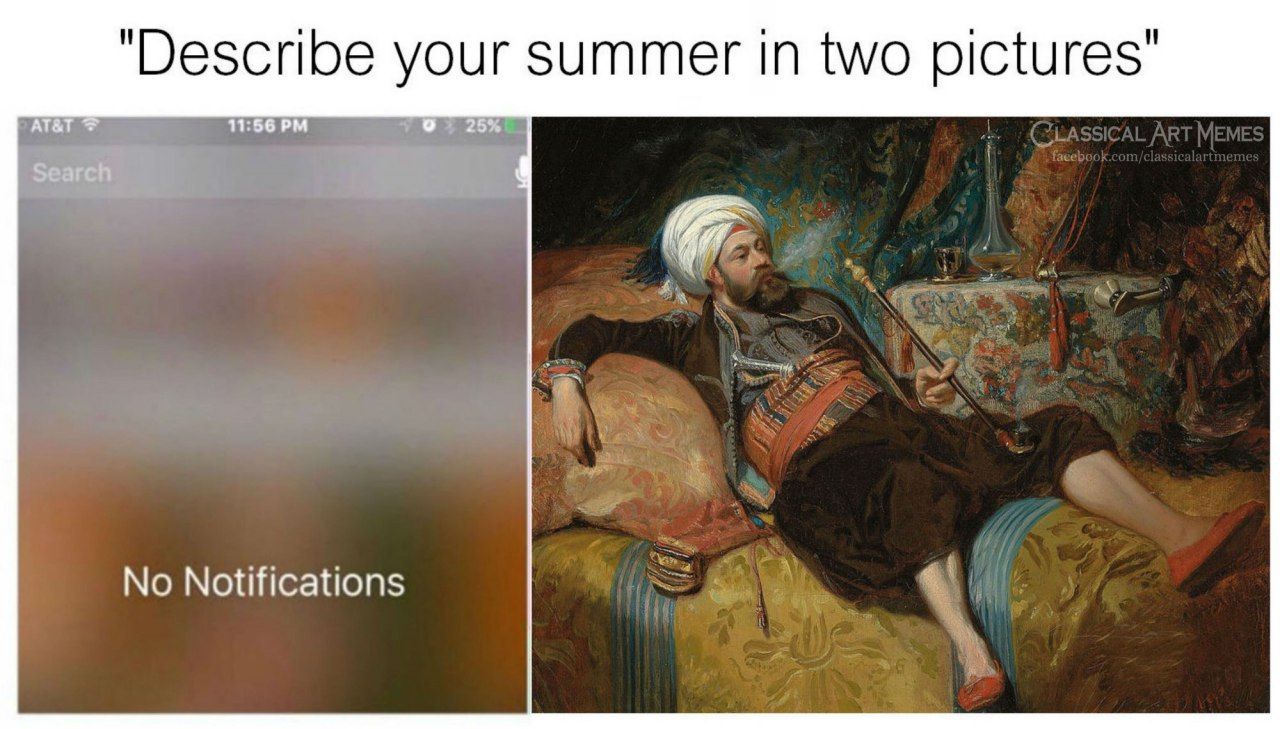 "Describe your Summer in two pictures" AT&T 11:66 Search a No Notifications