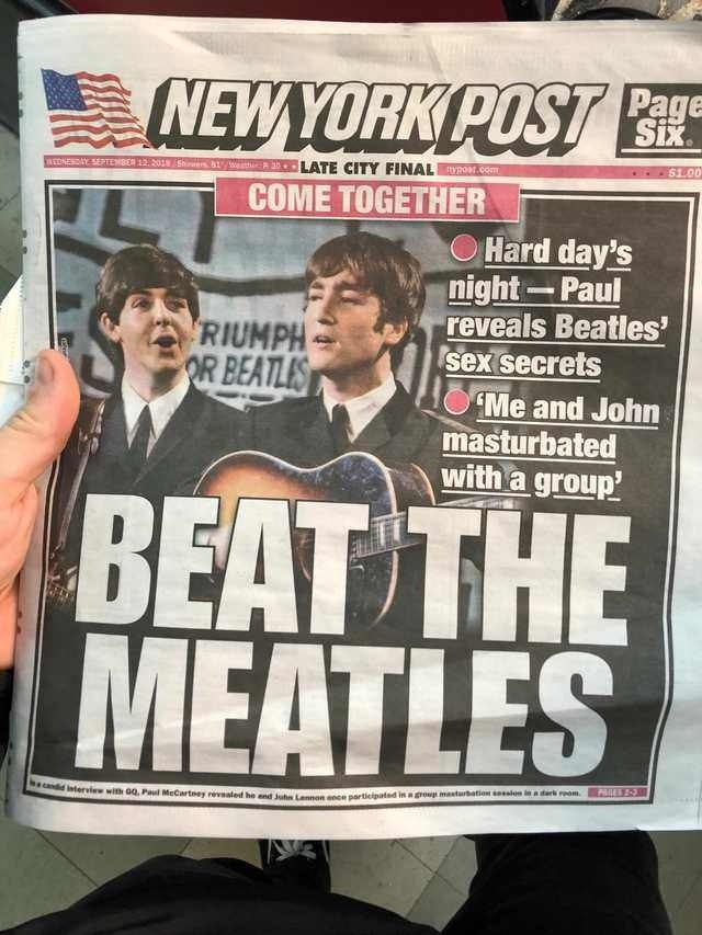 Page NEV, Hard Hard day’s Paul reveals Beatles’ and John with’a group’ group’ BE 1 with Ром MEATLES be and ence por room,