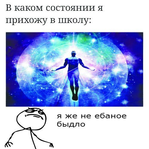 В каком состоянии я прихожу в школу: я же не ебаное быдло