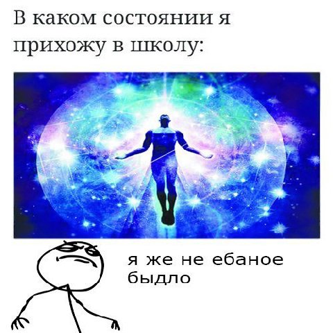 В каком состоянии я прихожу в школу: я же не ебаное быдло