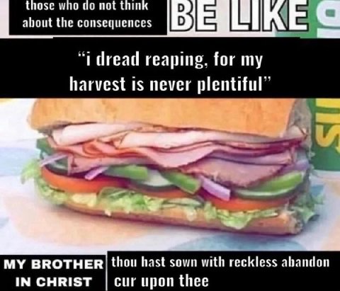 those who not thin и about the consequences dread reaping, for my harvest is never plentiful” 4 A thou hast sown with reckless abandon IN CHRIST cur upon thee