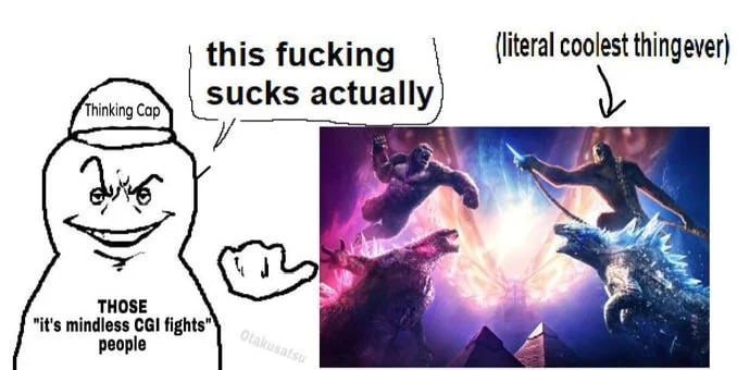 this fucking (literal coolest thingever) actually ‘we THOSE "it's mindless CGI fights" people