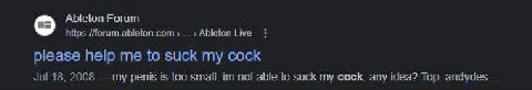 Ableton Forum Ableton Live please help me to suck my cock Jul 18, 2008 my penis is too small. not able to suck my cock. any idea? Top. andydes