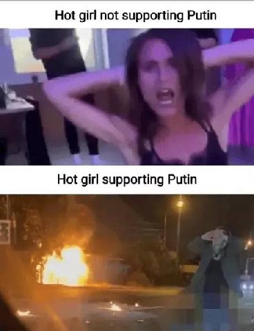 Hot girl not supporting Putin Hot girl supporting Putin