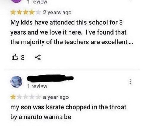 2 years ago My kids have attended this school for 3 years and we love it here. I've found that the majority of the teachers are excellent, 1 review a year ago my son was karate chopped in the throat a