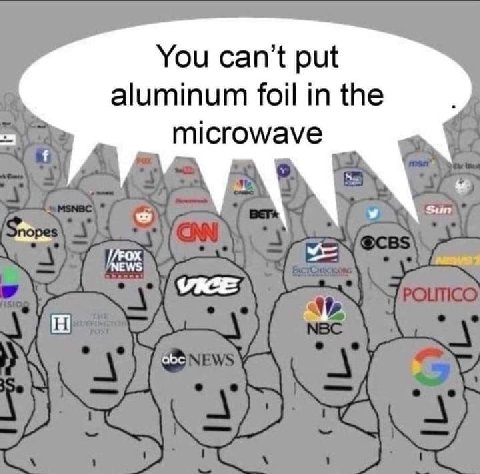 You can’t put aluminum foil in the microwave NEWS