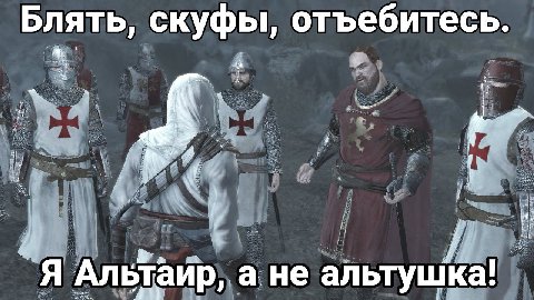Блять, скуфы, отъебитесь. Я Альтаир, а не альтушка!