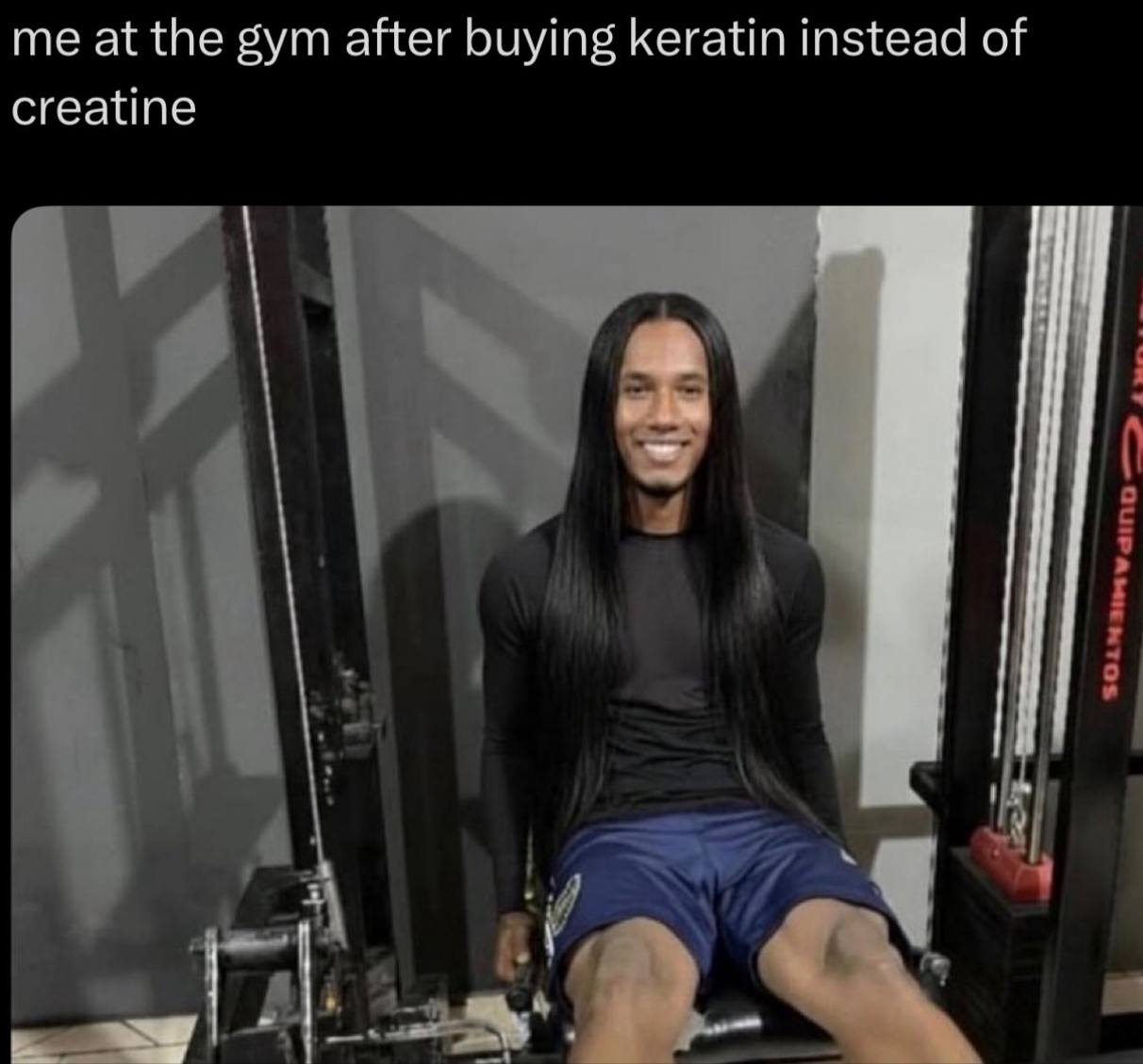 me а the gym after buying keratin instead of creatine