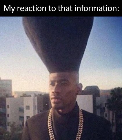 reaction to that information: