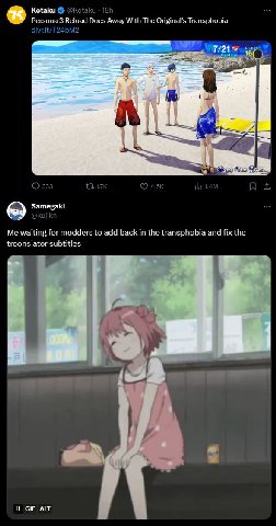Kotaku Persona 3 Reload Does Away With The Original’s Transphobia 7 7/21 16( у 7 а 4 auc) Samegaki Me waiting for modders to add back in the transphobia and fix the troonslator subtitles 1 К i И GIF A