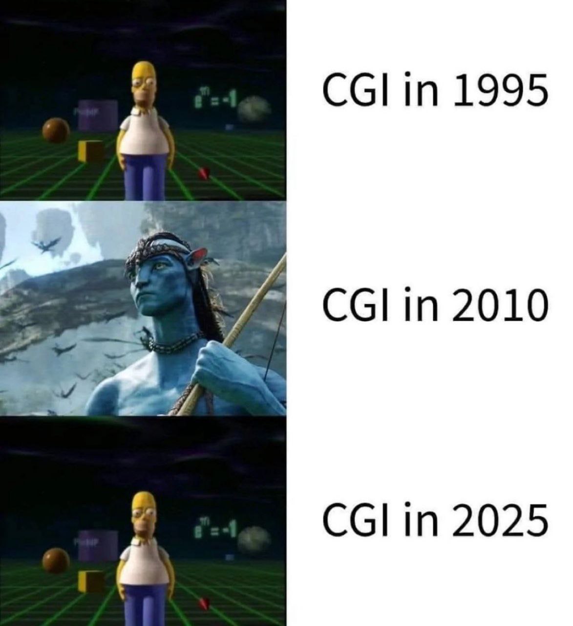 CGI in 1995 CGI in 2010 CGI in 2025