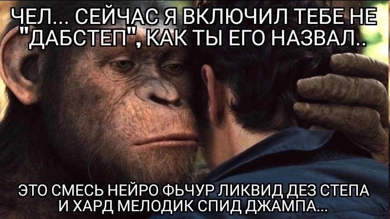 «ЧЕЛ... СЕЙЧАС Я ВКЛЮЧИЛ ТЕБЕ "ДАБСТЕП"“КАК ТЫ ЕГО НАЗВАЛ. ЭТО СМЕСЬ НЕИРО ФЬЧУР ЛИКВИД ДЕЗ CTENA И ХАРД МЕЛОДИК СПИД ДЖАМПА