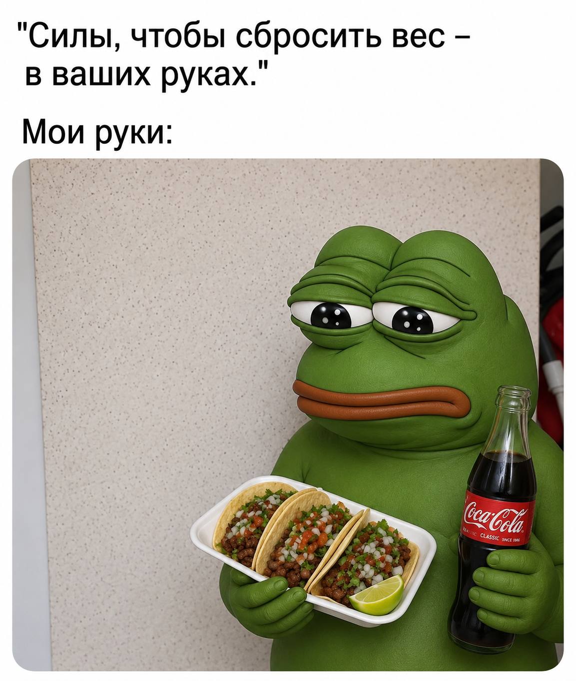 "Силы, чтобы сбросить вес в ваших руках." Мои руки: