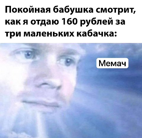 Покойная бабушка смотрит, как я отдаю 160 рублей за три маленьких кабачка: