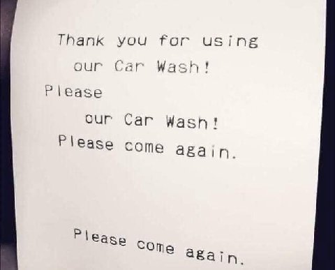 Thank you for using our Car Wash! our Car Wash! Please соте Please Come