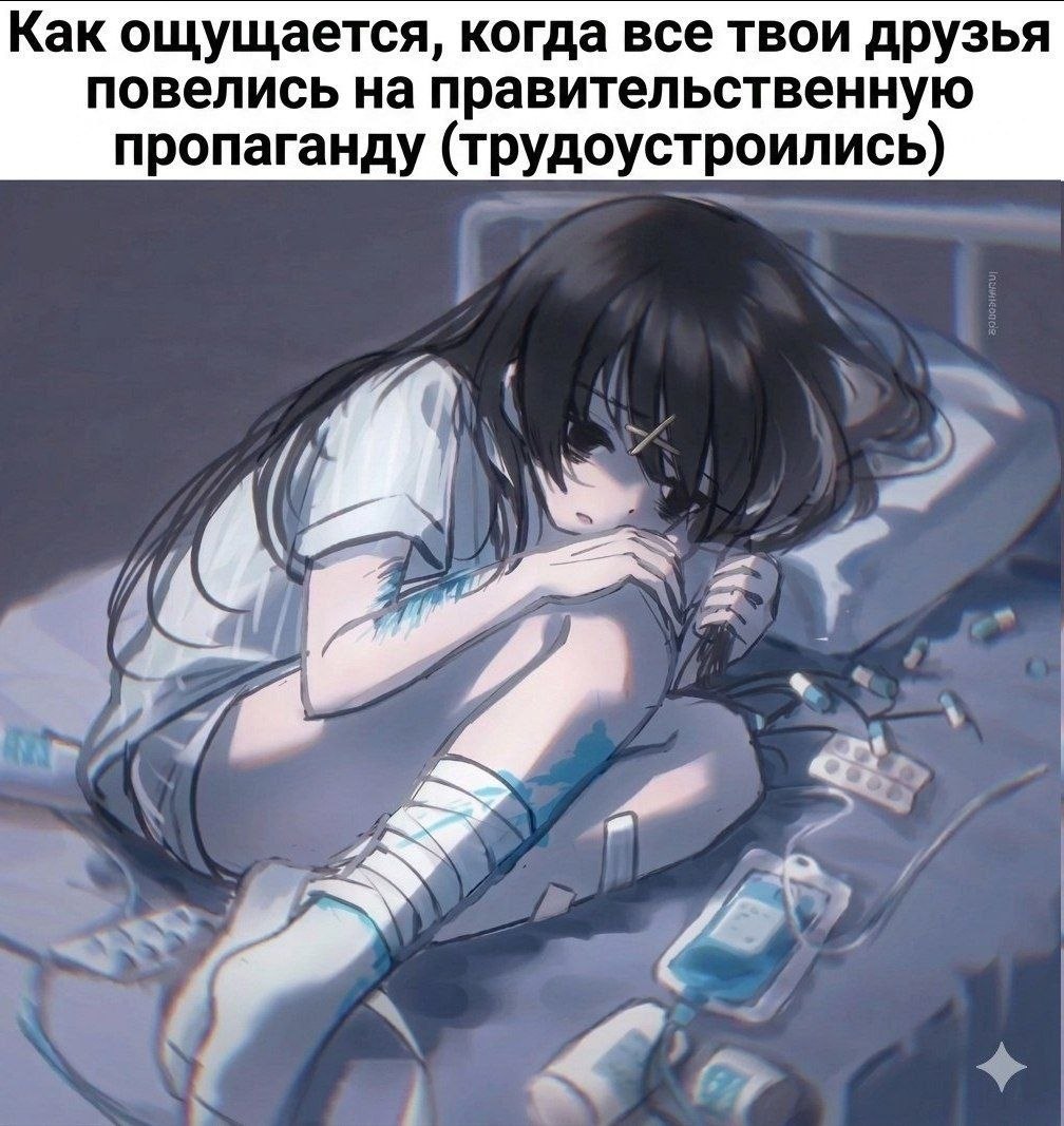 Как ощущается, когда все твои друзья повелись на правительственную пропаганду (трудоустроились)