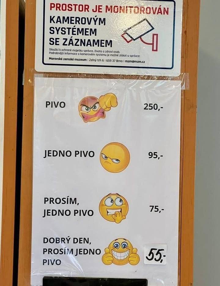 PROSTOR MONITOROVAN KAMEROVYM SYSTEMEM ZAZNAMEM зребусе, Zivota systému mozné ziskat Moravské zemské muzeum 6 659 37 4 РМО JEDNO 95, PROSIM, 75,- JEDNO РМО DOBRY DEN, PROSIM JEDNO С) РМО 55;